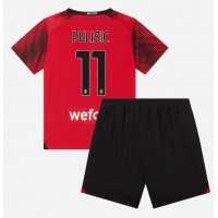 Dětský Fotbalový dres AC Milan Christian Pulisic #11 2023-24 Domácí Krátký Rukáv (+ trenýrky)